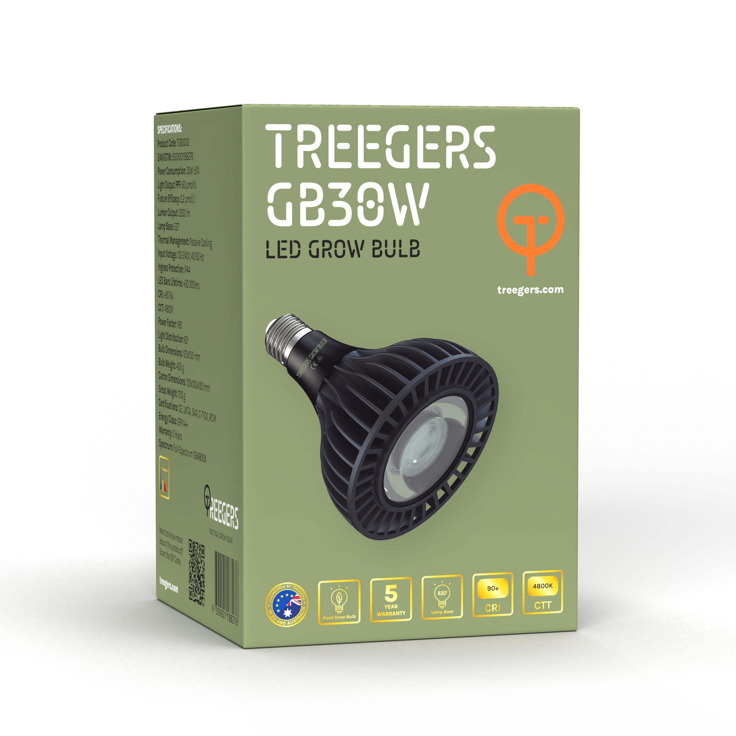 Treegers 30W LED Grow Bulb