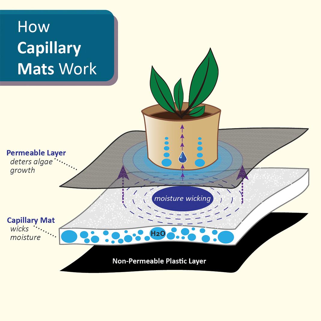 4' x 4' Capillary Mat System with Blumat Irrigation