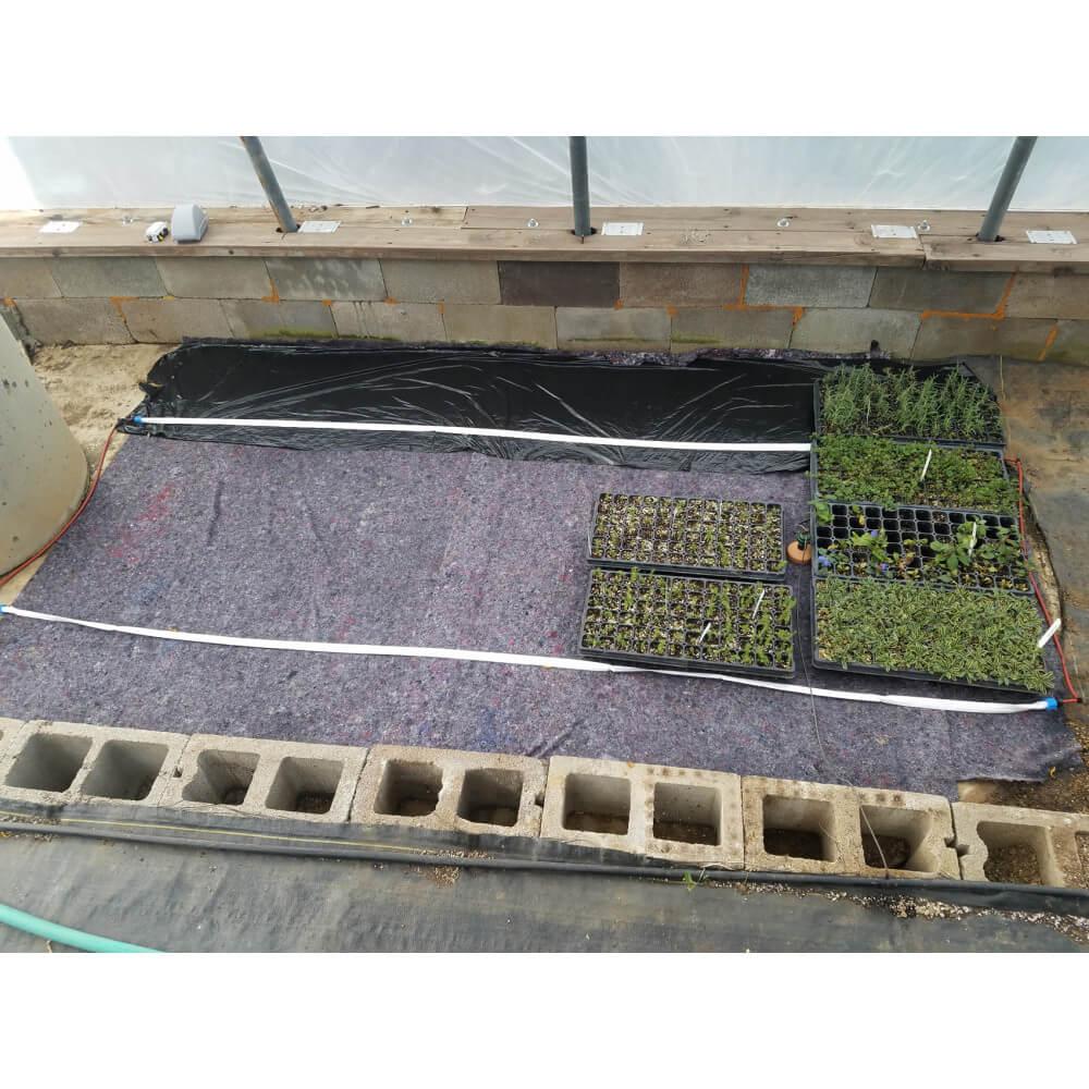 4' x 4' Capillary Mat System with Blumat Irrigation