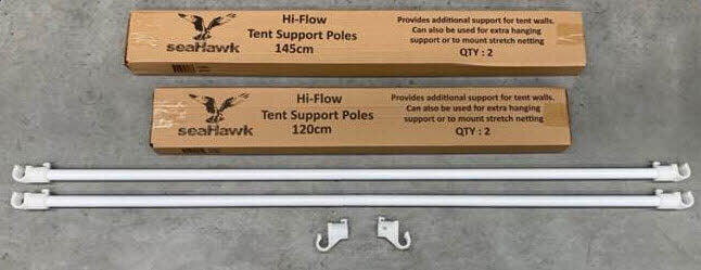 SeaHawk High Flow Support Poles for Tents 1.45m long - Pack of 2